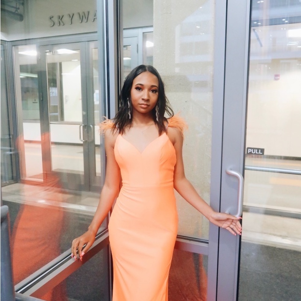 Orange prom dress
